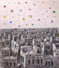 Zahid Saleem, 30 x 36 Inch, Acrylic on Canvas, Cityscape Painting, AC-ZS-135